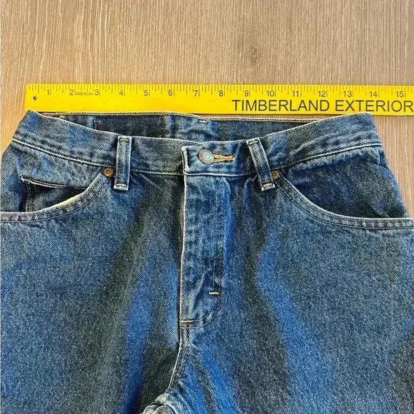 Vintage Lee Riders Straight Leg Jeans Men's Tag 30x32 Actual 28 × 32 Blue Denim - Picture 8 of 10